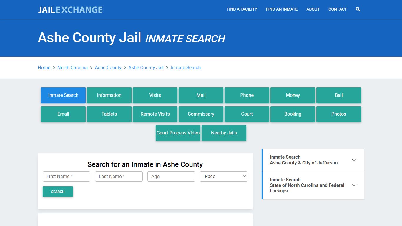 Ashe County Jail, NC Inmate Search: Roster & Mugshots - Jail Exchange